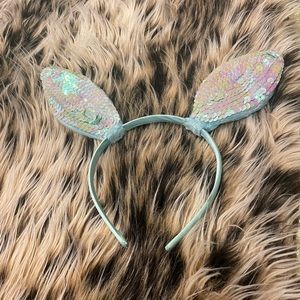Blue Sequin Bunny Ears